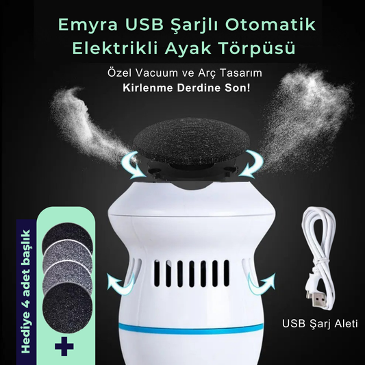 Emyra USB Şarjlı Otomatik Ayak Törpüsü