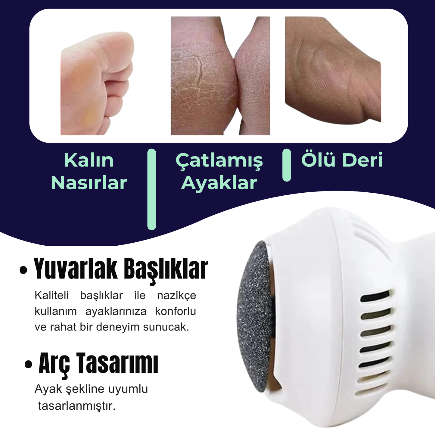 Emyra USB Şarjlı Otomatik Ayak Törpüsü