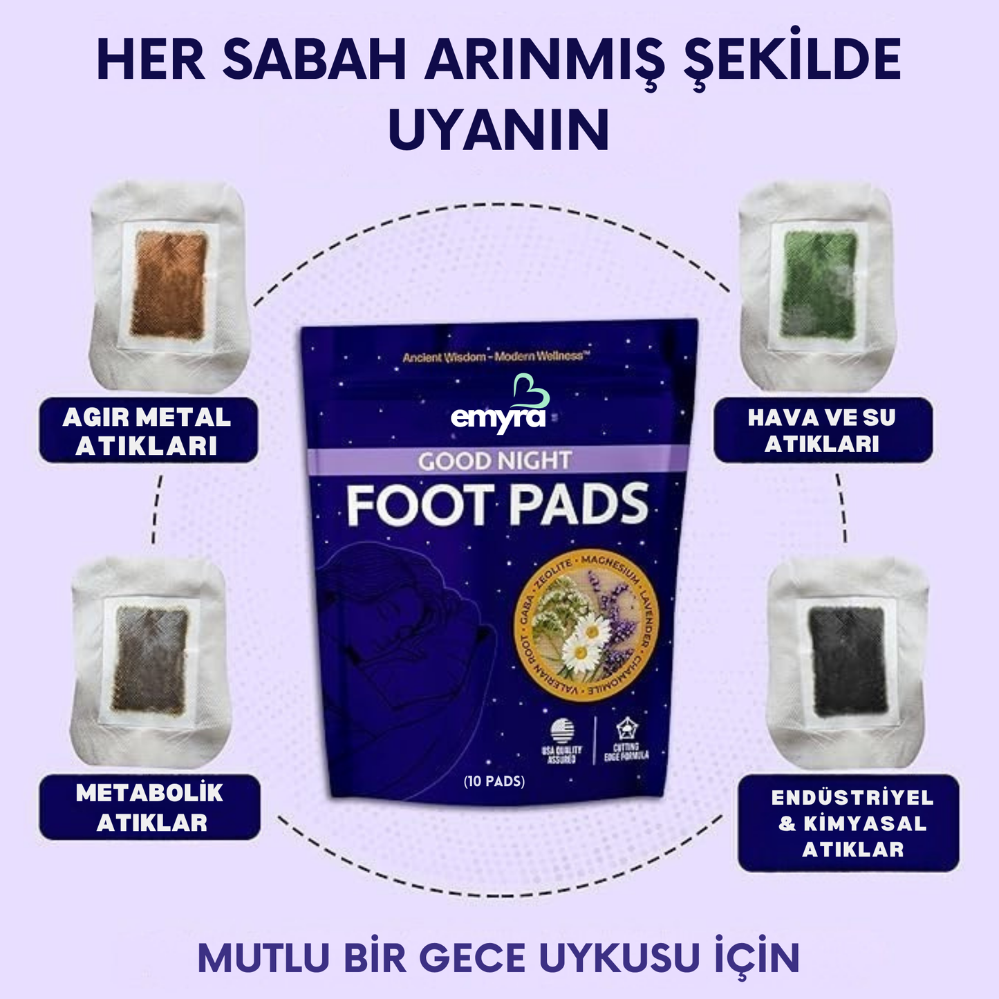 Emyra Good Night Foot Pads / Her Sabah Yeni Bir Sen !